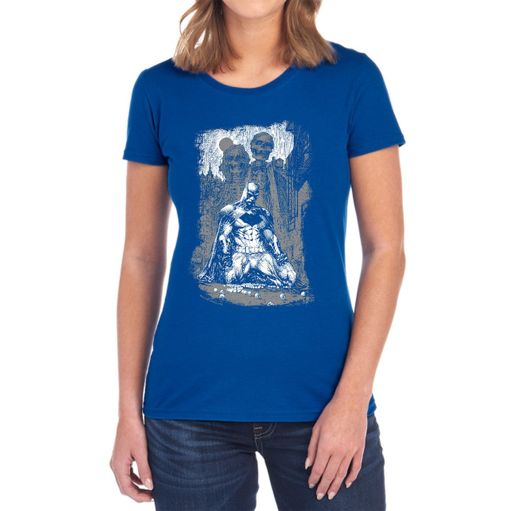 Batman Sketchy Shadows Licensed Women's T-Shirt Regular Fit SM-2X
