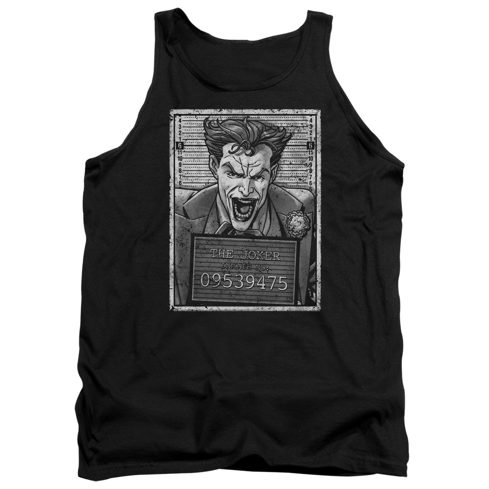 AN OFFCIALLY LICENSED BATMAN JOKER INMATE ADULT UNISEX TANK TOP BLACK