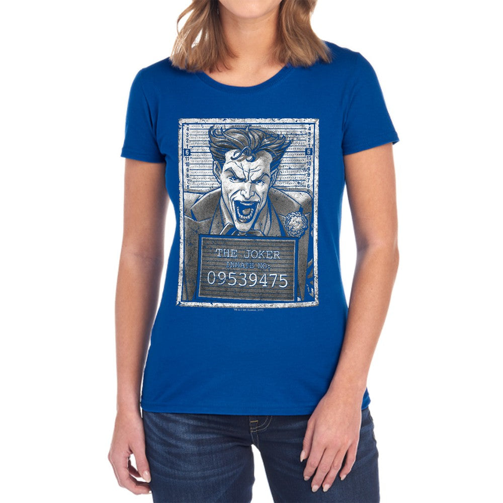 Batman Joker Inmate Licensed Women's T-Shirt Regular Fit SM-2X
