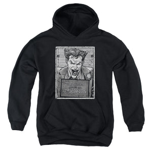 AN OFFCIALLY LICENSED BATMAN JOKER INMATE YOUTH HOODIE BLACK
