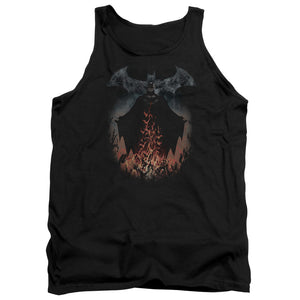 AN OFFCIALLY LICENSED BATMAN SMOKE & FIRE ADULT UNISEX TANK TOP BLACK