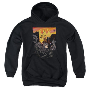 AN OFFCIALLY LICENSED BATMAN ALWAYS ON CALL YOUTH HOODIE BLACK