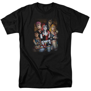AN OFFCIALLY LICENSED BATMAN BAD GIRLS MEN'S REGULAR FIT T-SHIRT BLACK