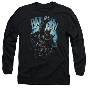AN OFFCIALLY LICENSED BATMAN MOON KNIGHT MEN'S LONG SLEEVE T-SHIRT BLACK