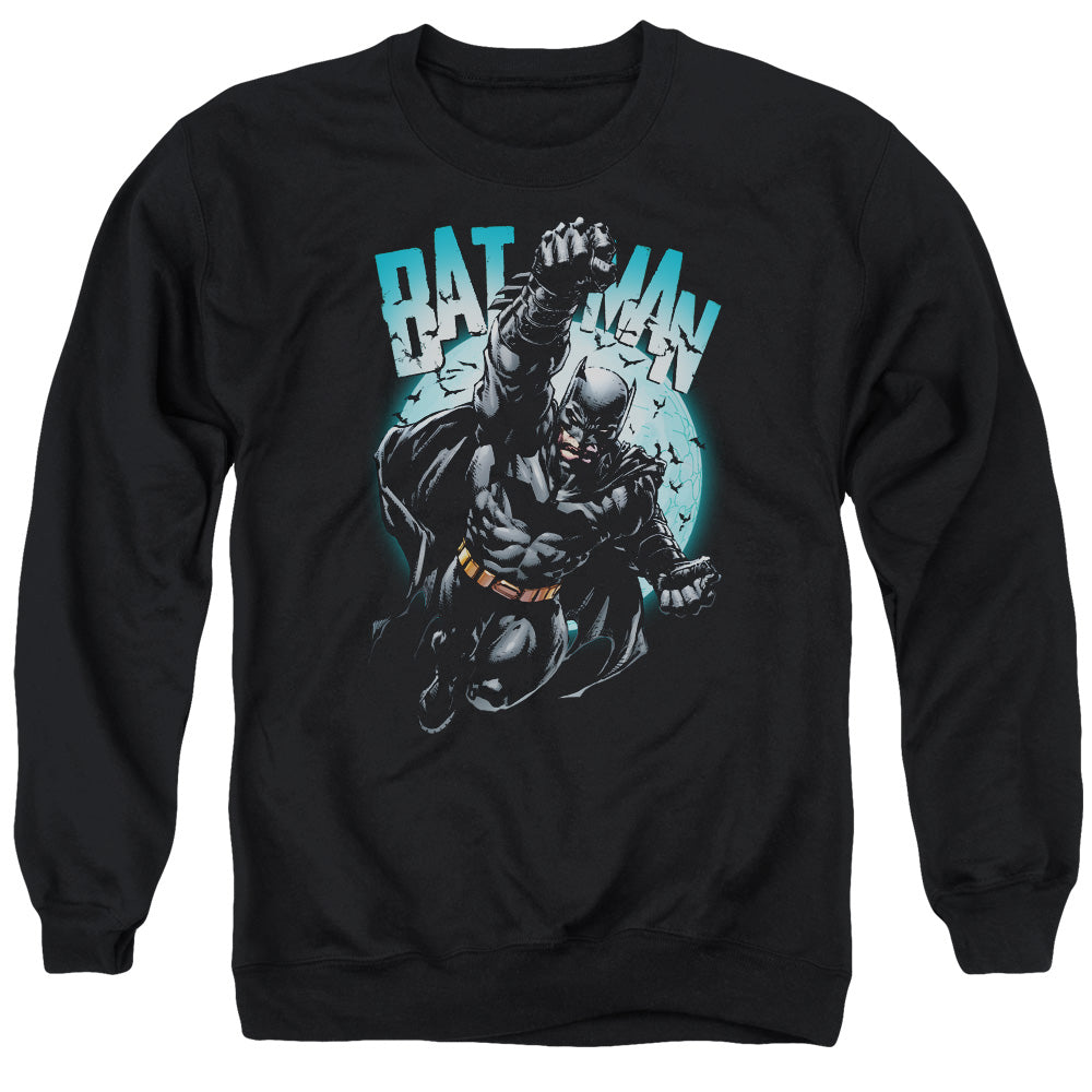AN OFFCIALLY LICENSED BATMAN MOON KNIGHT ADULT UNISEX CREWNECK SWEATSHIRT BLACK