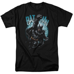 AN OFFCIALLY LICENSED BATMAN MOON KNIGHT MEN'S REGULAR FIT T-SHIRT BLACK