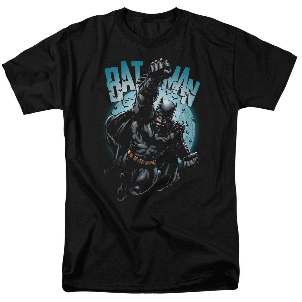 AN OFFCIALLY LICENSED BATMAN MOON KNIGHT MEN'S REGULAR FIT T-SHIRT BLACK