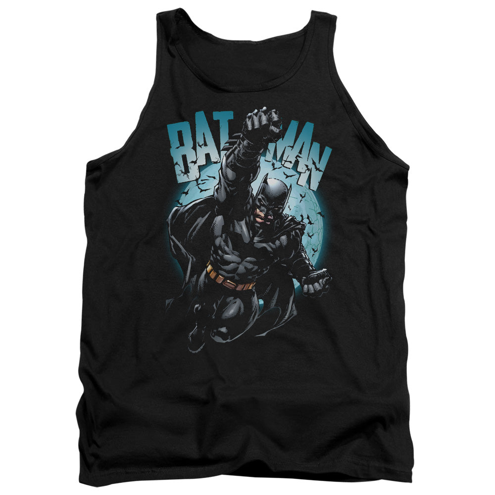AN OFFCIALLY LICENSED BATMAN MOON KNIGHT ADULT UNISEX TANK TOP BLACK