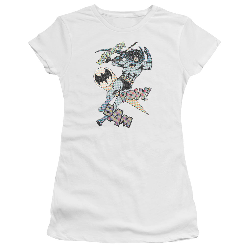 Batman Halftone Swing Licensed Women's T-Shirt Juniors LG-2X