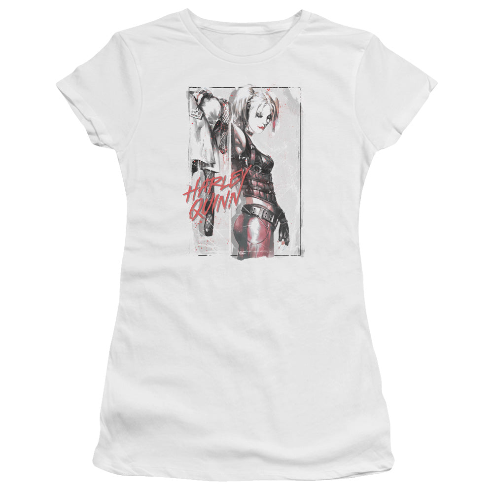 Batman Ink Wash Harley Licensed Women's T-Shirt Juniors LG-2X