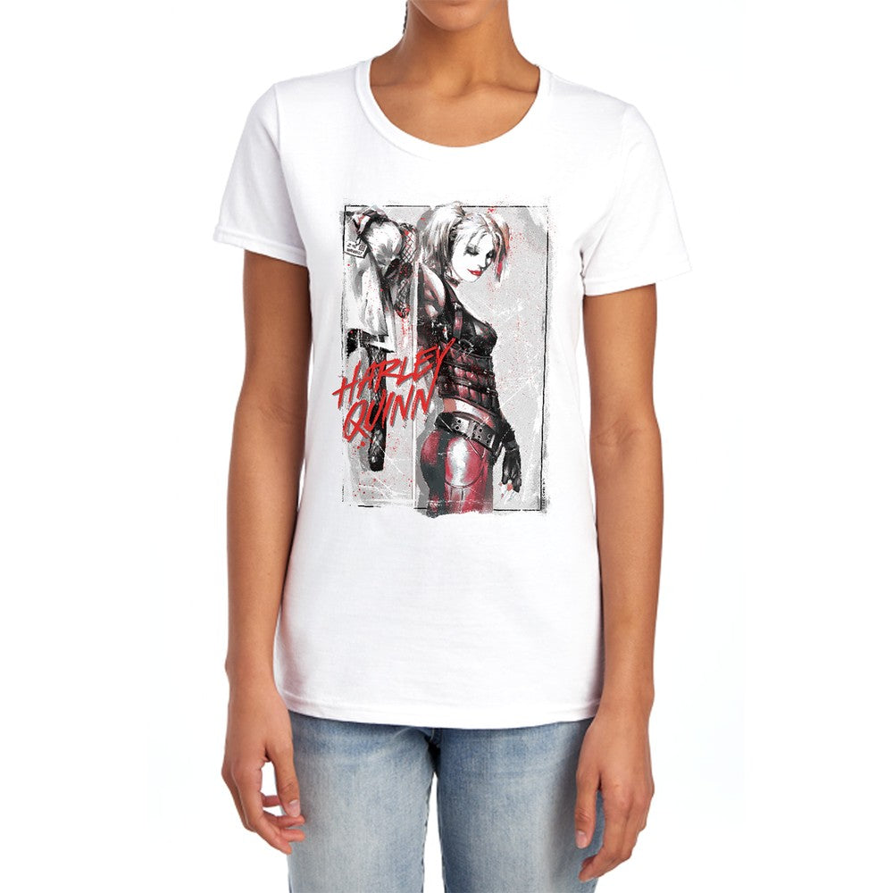 Batman Ink Wash Harley Licensed Women's T-Shirt Regular Fit SM-2X
