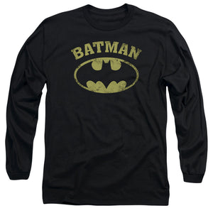 AN OFFCIALLY LICENSED BATMAN OVER SYMBOL MEN'S LONG SLEEVE T-SHIRT BLACK
