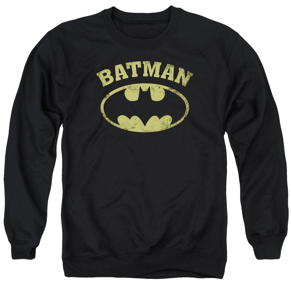 AN OFFCIALLY LICENSED BATMAN OVER SYMBOL ADULT UNISEX CREWNECK SWEATSHIRT BLACK
