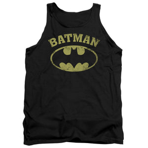 AN OFFCIALLY LICENSED BATMAN OVER SYMBOL ADULT UNISEX TANK TOP BLACK