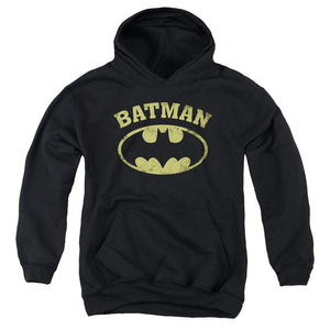 AN OFFCIALLY LICENSED BATMAN OVER SYMBOL YOUTH HOODIE BLACK