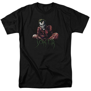 AN OFFCIALLY LICENSED BATMAN STRAIGHT JACKET MEN'S REGULAR FIT T-SHIRT BLACK