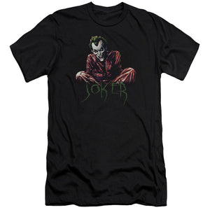 AN OFFCIALLY LICENSED BATMAN STRAIGHT JACKET MEN'S PREMIUM SLIM FIT T-SHIRT BLACK
