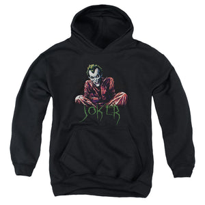 AN OFFCIALLY LICENSED BATMAN STRAIGHT JACKET YOUTH HOODIE BLACK
