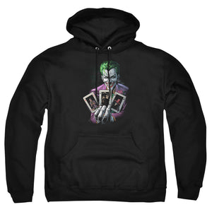 AN OFFCIALLY LICENSED BATMAN 3 OF A KIND ADULT UNISEX PULLOVER HOODIE BLACK