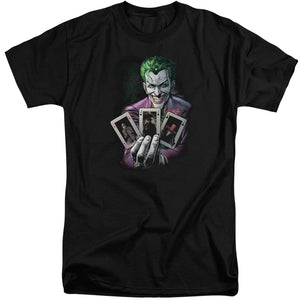 AN OFFCIALLY LICENSED BATMAN 3 OF A KIND MEN'S TALL FIT T-SHIRT BLACK