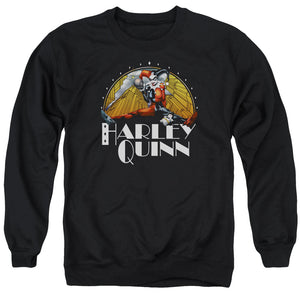 AN OFFCIALLY LICENSED BATMAN PLAY DATE ADULT UNISEX CREWNECK SWEATSHIRT BLACK