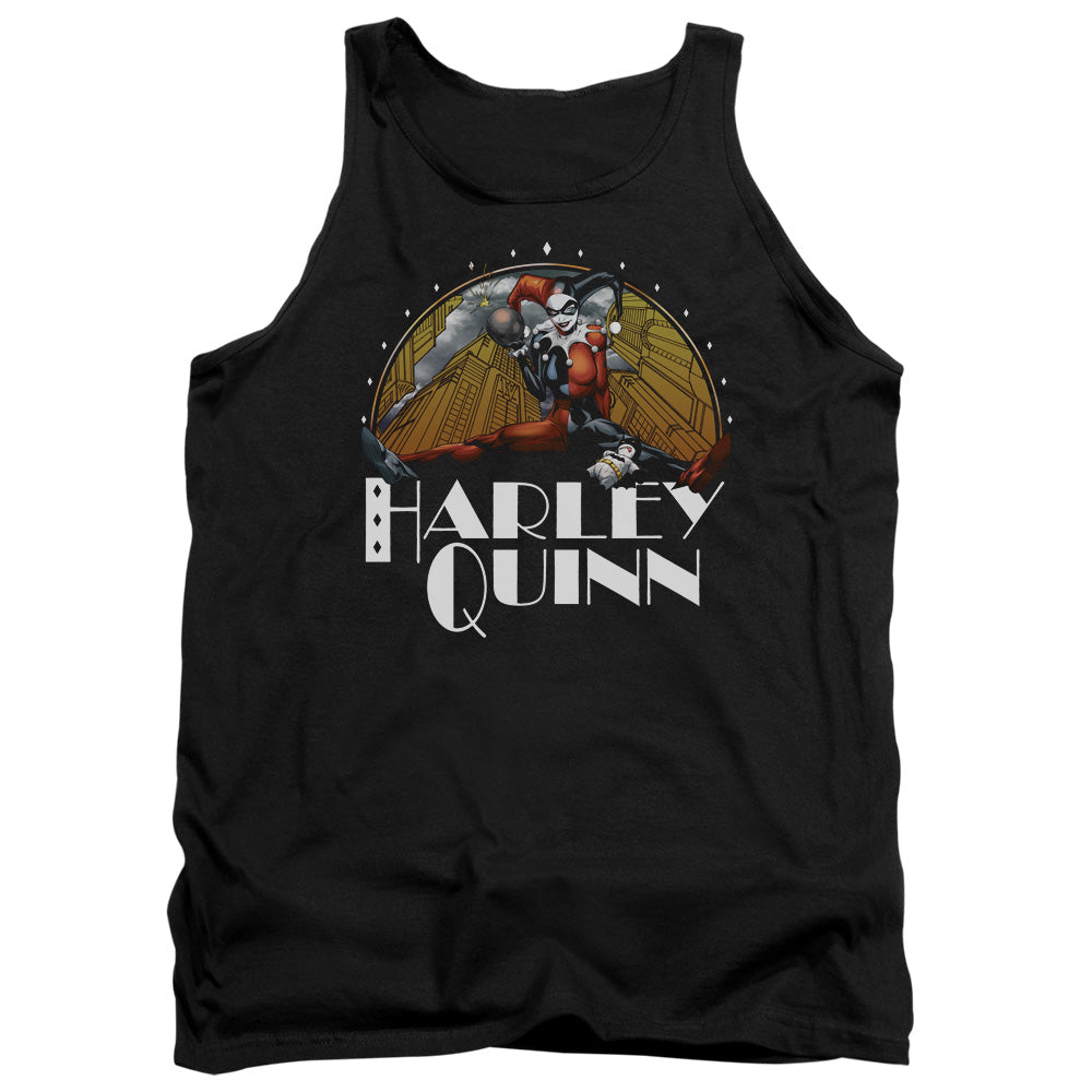 AN OFFCIALLY LICENSED BATMAN PLAY DATE ADULT UNISEX TANK TOP BLACK
