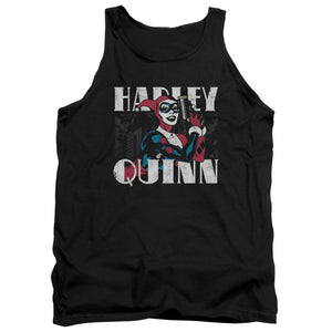 AN OFFCIALLY LICENSED BATMAN HARLEY BOLD ADULT UNISEX TANK TOP BLACK