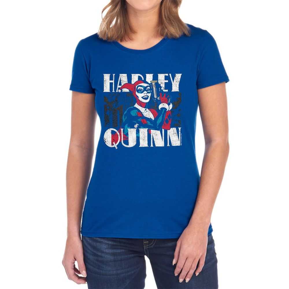 Batman Harley Bold Licensed Women's T-Shirt Regular Fit SM-2X