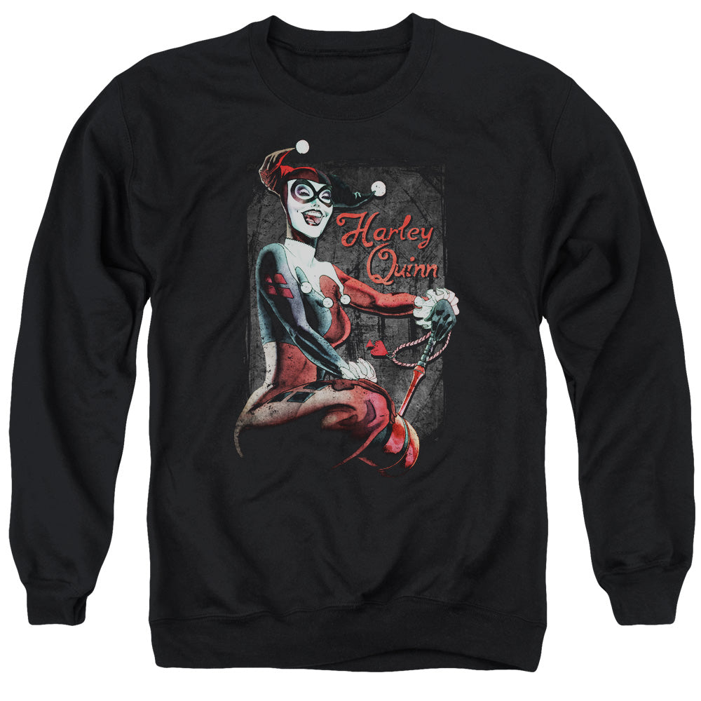 AN OFFCIALLY LICENSED BATMAN LAUGH IT UP ADULT UNISEX CREWNECK SWEATSHIRT BLACK