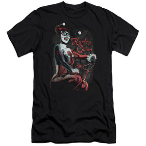 AN OFFCIALLY LICENSED BATMAN LAUGH IT UP MEN'S PREMIUM SLIM FIT T-SHIRT BLACK
