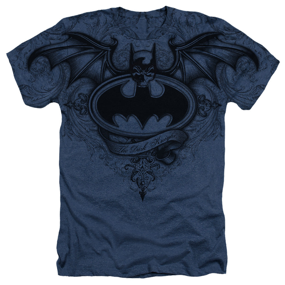 Batman Sublimated Winged Logo Licensed Adult Unisex All-Over Heather T-Shirt