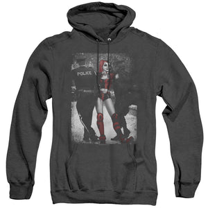 AN OFFCIALLY LICENSED BATMAN ARREST ADULT UNISEX HEATHER PULLOVER HOODIE BLACK