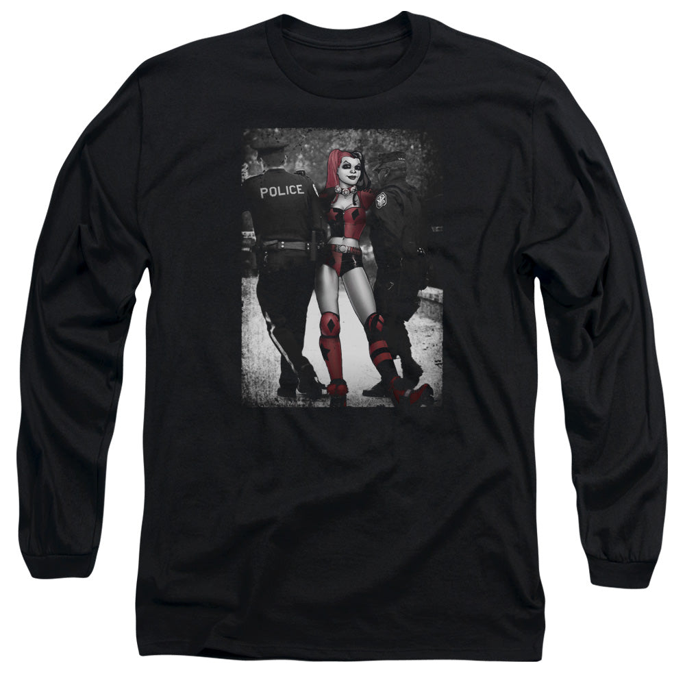 AN OFFCIALLY LICENSED BATMAN ARREST MEN'S LONG SLEEVE T-SHIRT BLACK