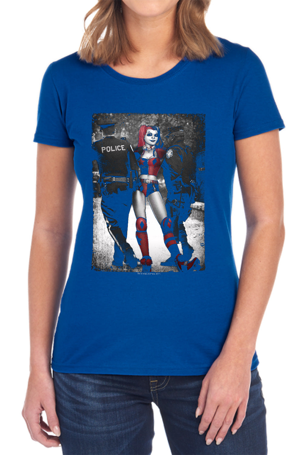 AN OFFCIALLY LICENSED BATMAN ARREST WOMEN'S REGULAR FIT T-SHIRT BLACK