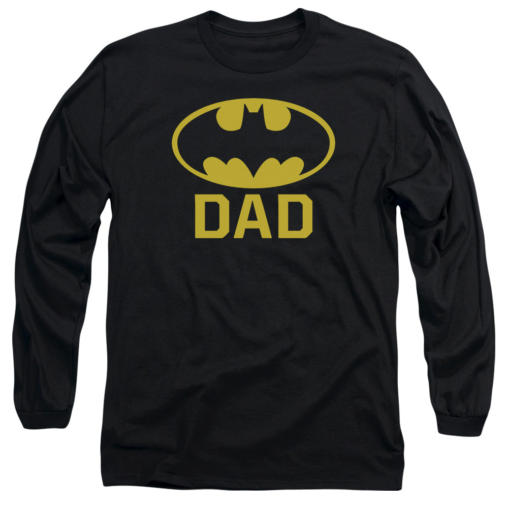 AN OFFCIALLY LICENSED BATMAN BAT DAD MEN'S LONG SLEEVE T-SHIRT BLACK