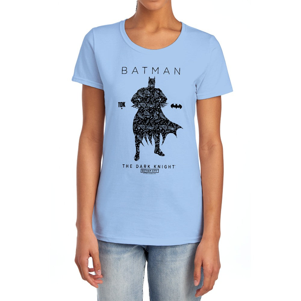 Batman Paislety Silhouette Licensed Women's T-Shirt Regular Fit SM-2X