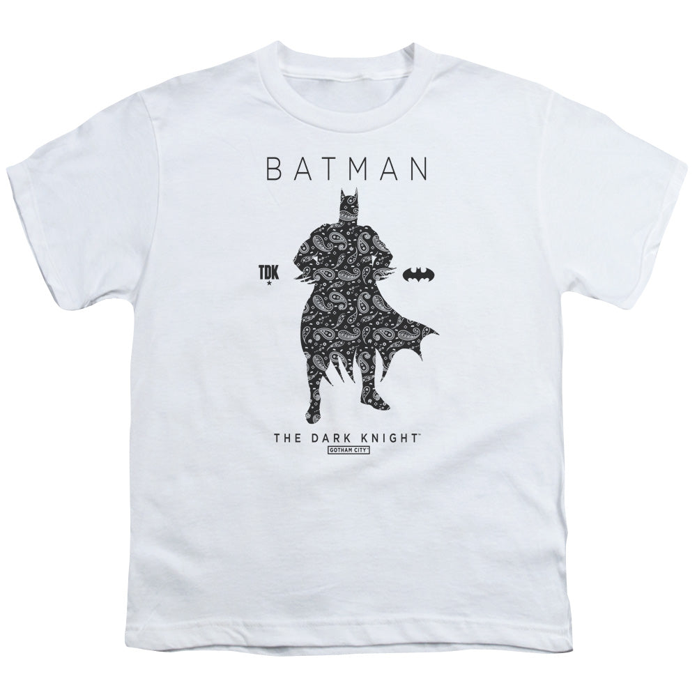 Batman Paislety Silhouette Licensed Kid's T-Shirt (Ages 4-7) XS-XL