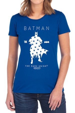 AN OFFCIALLY LICENSED BATMAN STAR SILHOUETTE WOMEN'S REGULAR FIT T-SHIRT BLACK