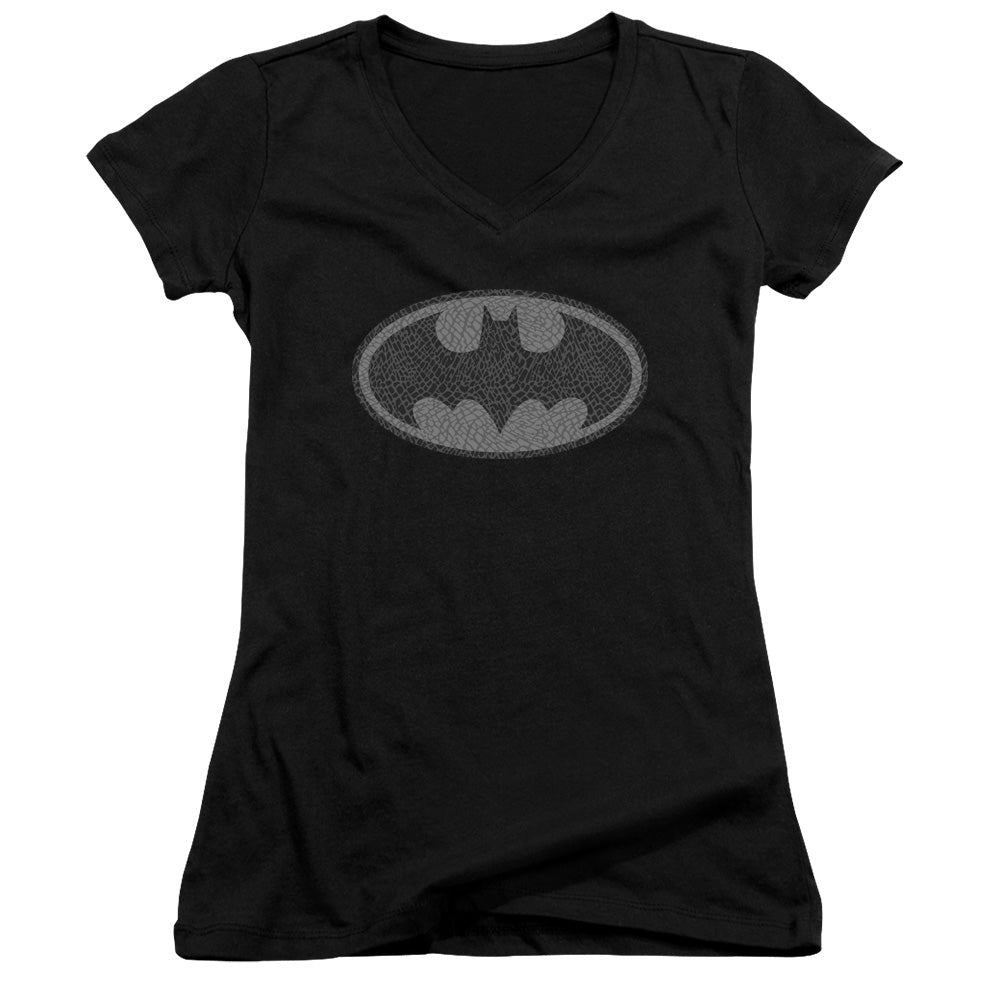 Batman Elephant Signal Licensed Women's T-Shirt Juniors V-Neck SM