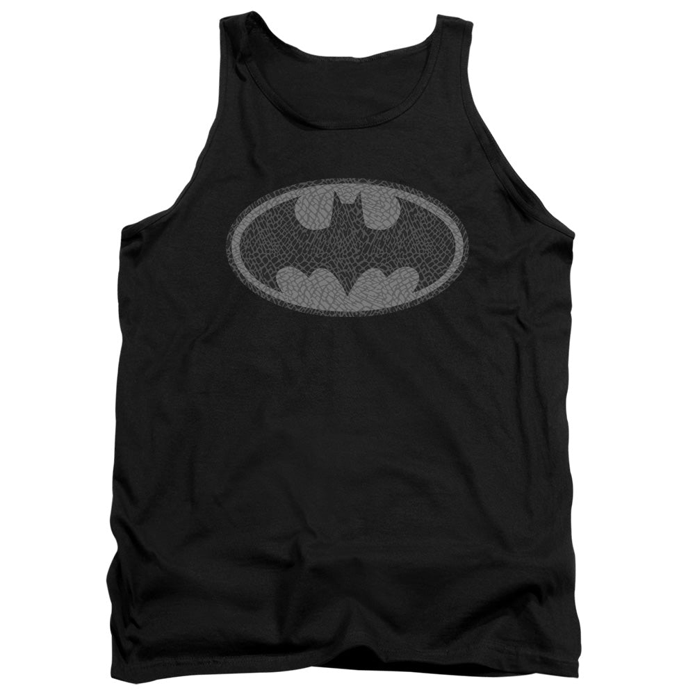 AN OFFCIALLY LICENSED BATMAN ELEPHANT SIGNAL ADULT UNISEX TANK TOP BLACK