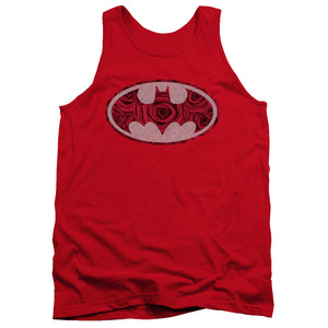 AN OFFCIALLY LICENSED BATMAN ROSEY SIGNAL ADULT UNISEX TANK TOP RED