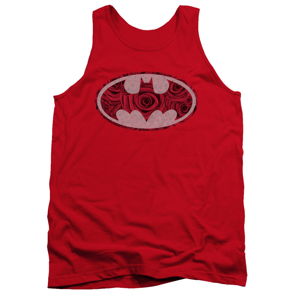 AN OFFCIALLY LICENSED BATMAN ROSEY SIGNAL ADULT UNISEX TANK TOP RED