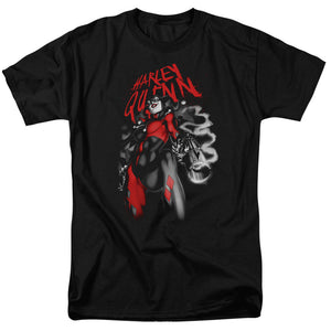 AN OFFCIALLY LICENSED BATMAN DOWN THE BARREL MEN'S REGULAR FIT T-SHIRT BLACK