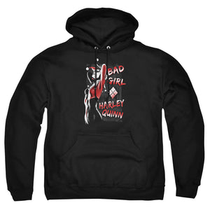 AN OFFCIALLY LICENSED BATMAN BAD GIRL ADULT UNISEX PULLOVER HOODIE BLACK