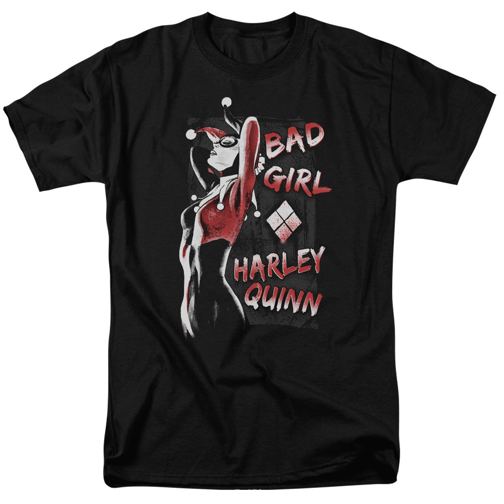 AN OFFCIALLY LICENSED BATMAN BAD GIRL MEN'S REGULAR FIT T-SHIRT BLACK