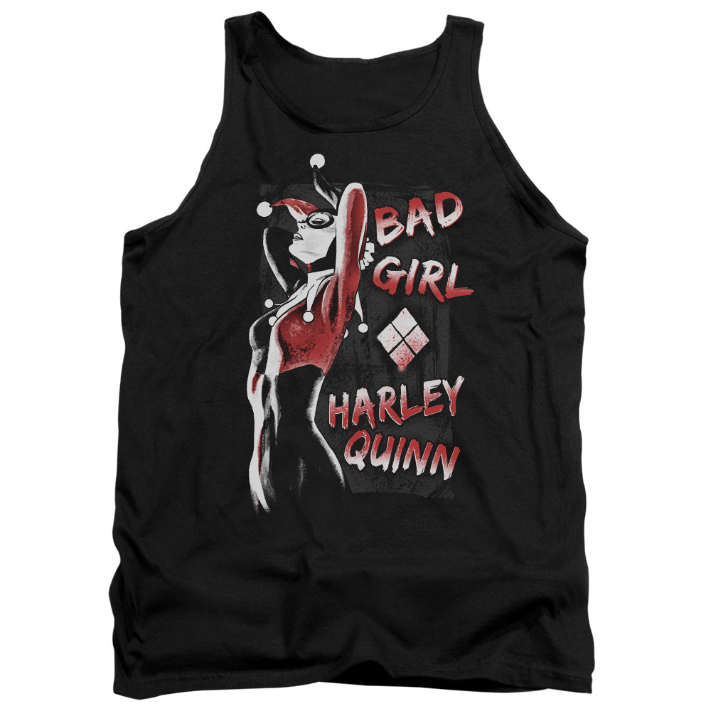 AN OFFCIALLY LICENSED BATMAN BAD GIRL ADULT UNISEX TANK TOP BLACK