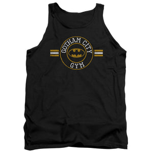 AN OFFCIALLY LICENSED BATMAN GOTHAM CITY GYM ADULT UNISEX TANK TOP BLACK