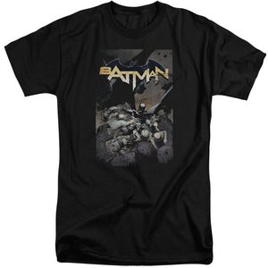 AN OFFCIALLY LICENSED BATMAN BATMAN ONE MEN'S TALL FIT T-SHIRT BLACK