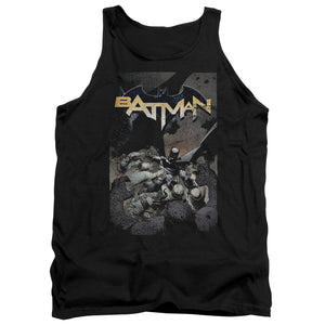 AN OFFCIALLY LICENSED BATMAN BATMAN ONE ADULT UNISEX TANK TOP BLACK