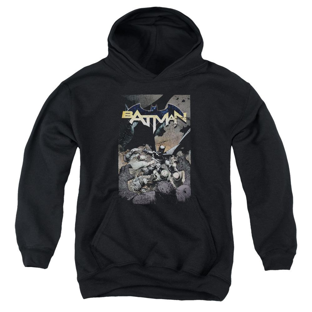 AN OFFCIALLY LICENSED BATMAN BATMAN ONE YOUTH HOODIE BLACK